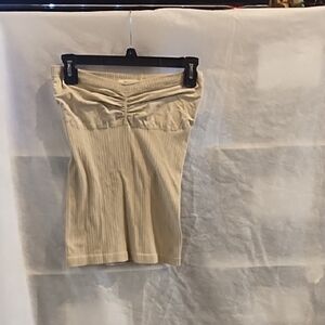 Beige Ribbed Women's Top